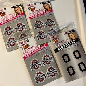Ohio State game face stickers